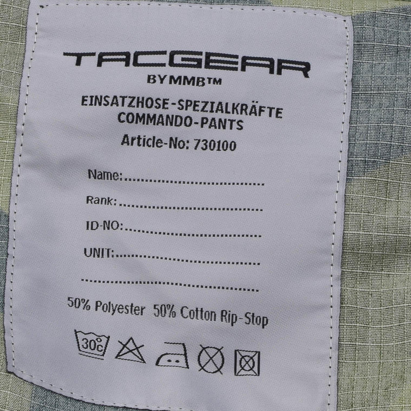 Tacgear Brand Swedish Military Style Combat Pants Splinter Camo Cargo RipStop
