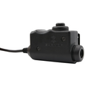 EARMOR M51 PTT kommunikationsadapter Kenwood 2-stifts radiokontakt Svart