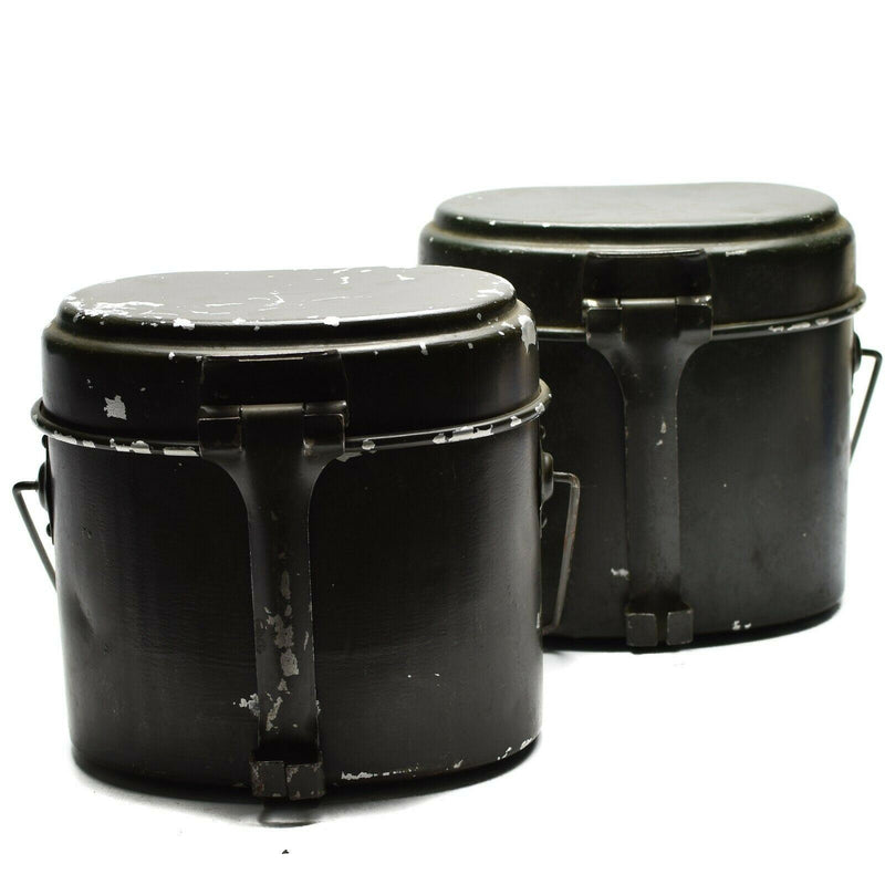 Äkta rumänska arméns mess -kit. Aluminium militär bowler kruka