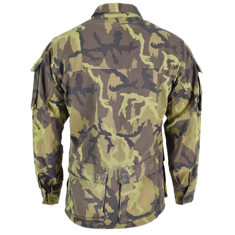 Original tjeckiska armé trupper fältjacka blad camo mönster parka militäröverskott