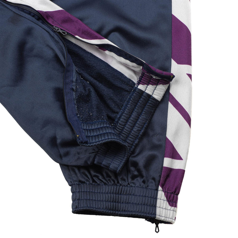 Original franska militärskola Sweatpants Sportbyxor randiga kör vandring
