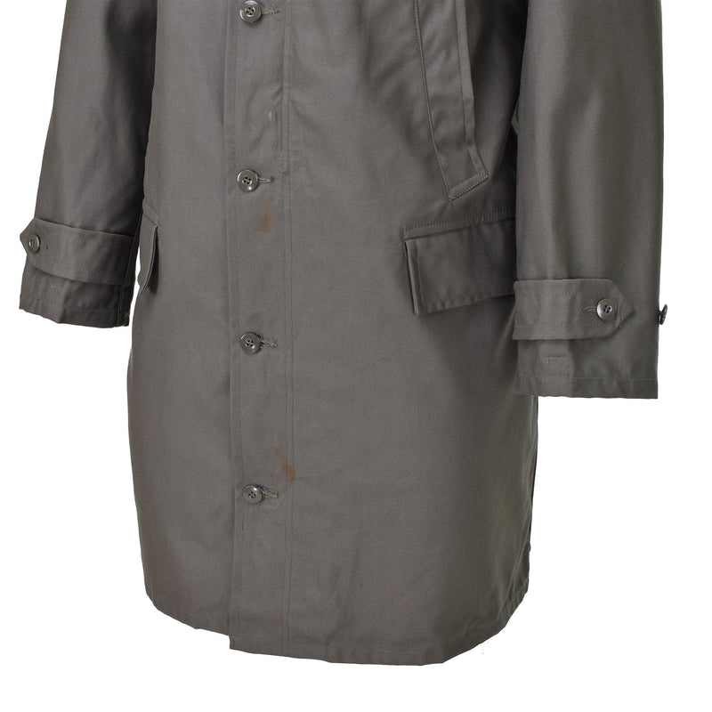 Äkta tyska armé parka oliv militär överskott jacka lång kappa od vintage ny