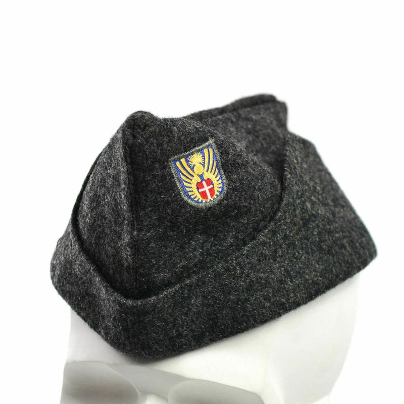 Äkta danska armé Wool Side Cap Military Field Combat Garrison Cap 1950 -talet hatt