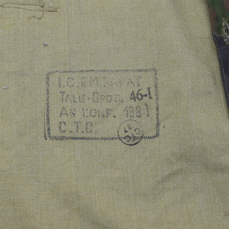 Original rumänska militär parka m93 camo blad huva långjacka taktisk ny