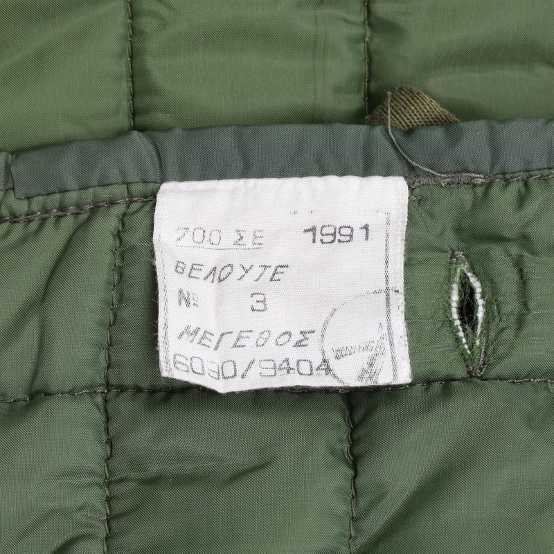 Original Greek Army M65 Liner Jacket quiltad varm militärjacka fodergrönt