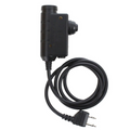 Earmor M52 PTT Adapter Midland 2 Pin Wired Tactical Headset Kabel Svart