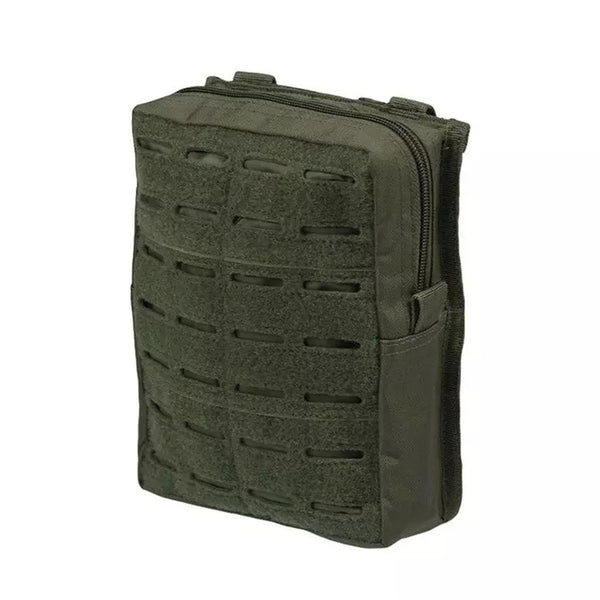 Mil-Tec Laser Cut Tactical Belt Pouch Field Utility Case Molle Stor påse oliv
