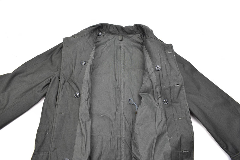 Äkta grekiska armé M65 Olydda jacka grå arbets uniform militäröverskott nytt
