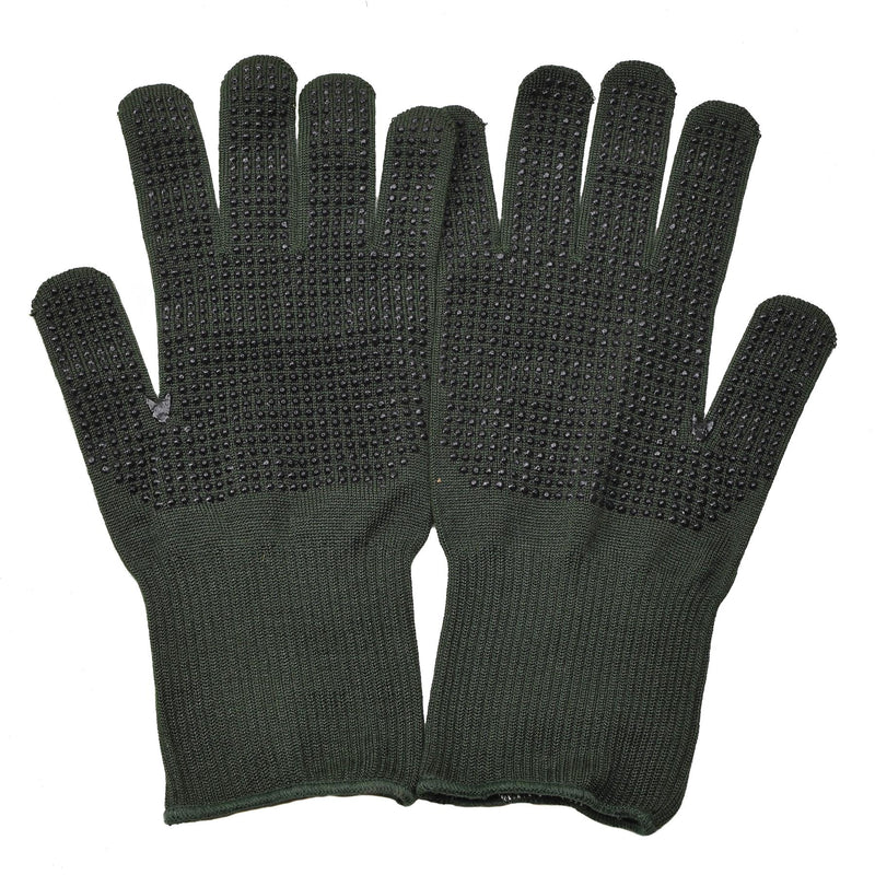 Original British Military Gloves Anti Slip Palms Nomex Aramid Fiber Green New New New