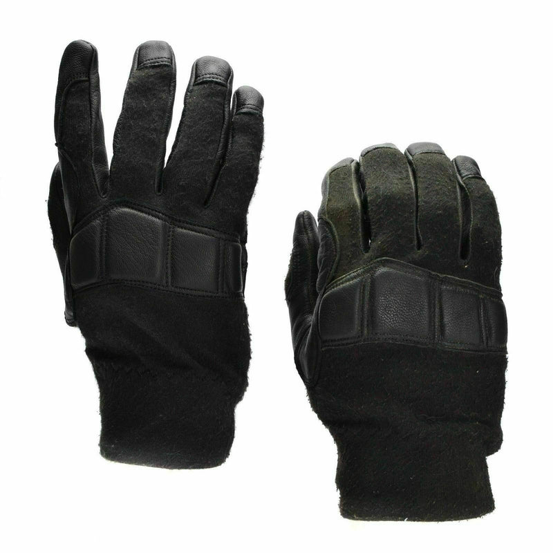Original Österrikisk arméstrid Taktiska handskar läder Nomex militära handskar