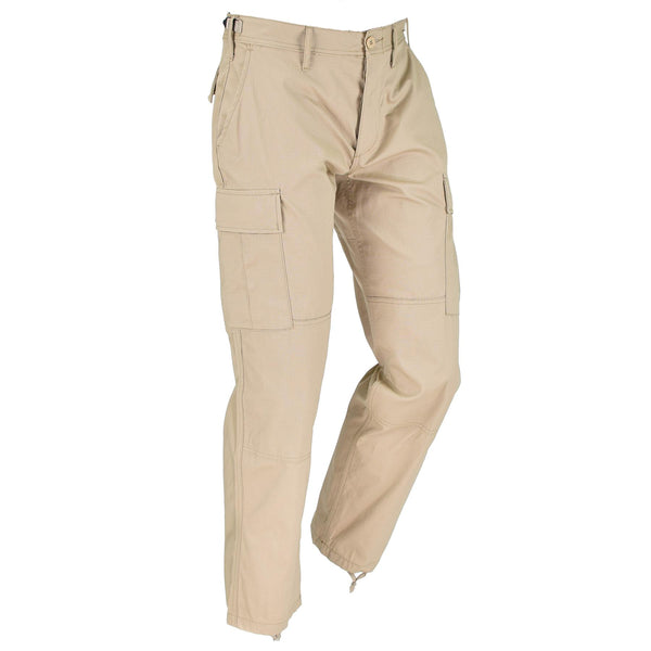 Mil-Tec US Army Style Field Pants Khaki Bdu Men Military Gear Combat Trousers