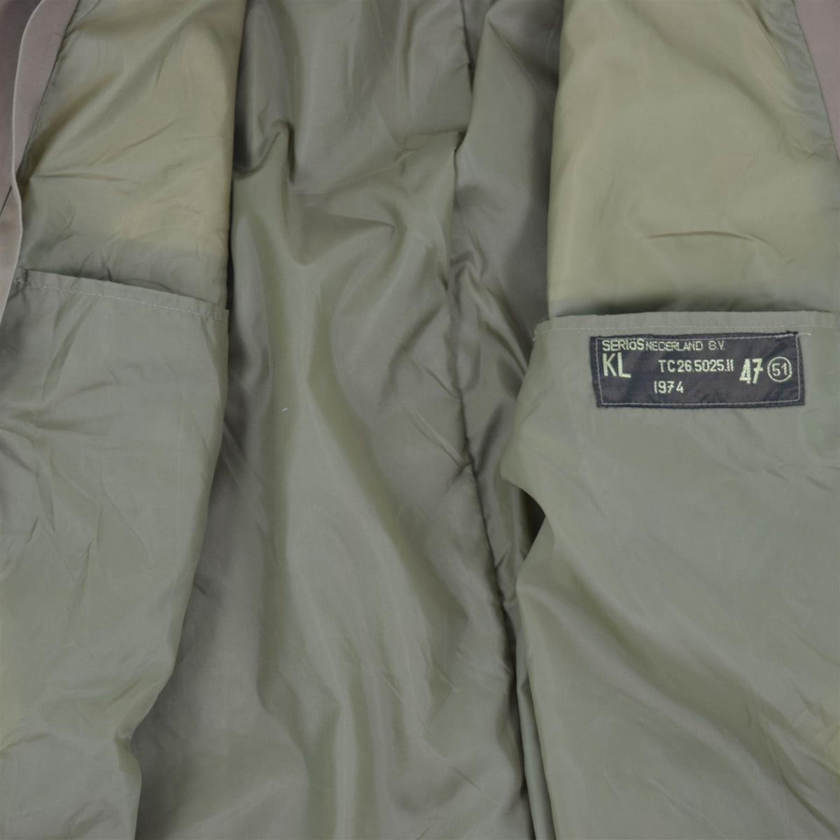 Original holländsk armé formell trenchcoat brun militär överskottsofficersrock NEW