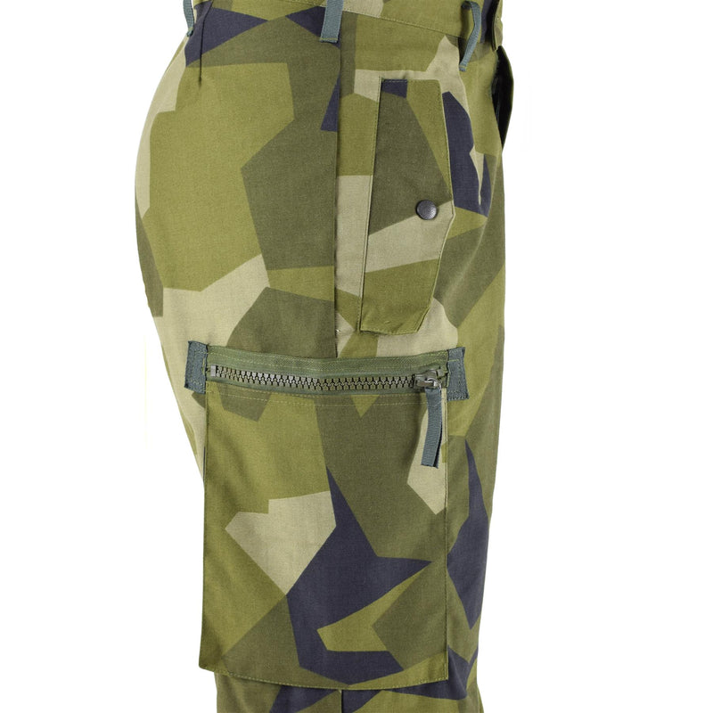 Original Swedish Military M90 Pants Splinter Camouflage Field Combat Trousers BDU