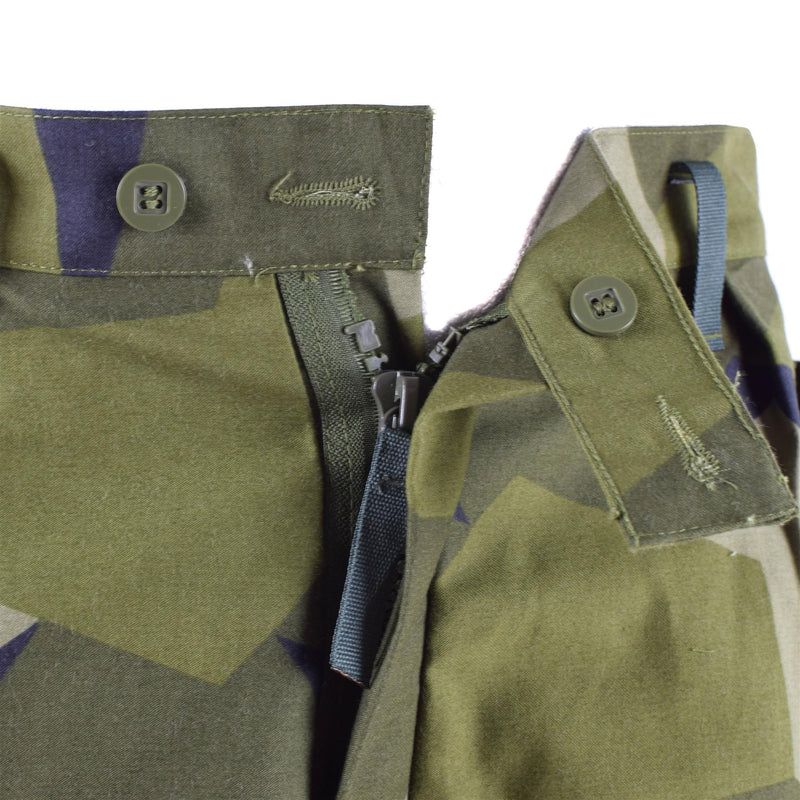 Original Swedish Military M90 Pants Splinter Camouflage Field Combat Trousers BDU