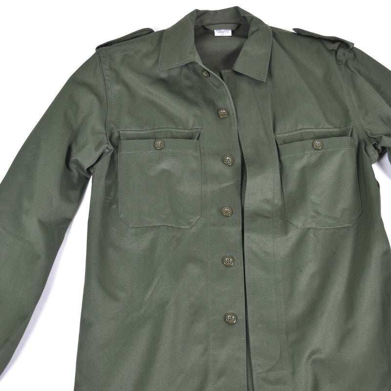 Original belgisk arméfältjacka militär bdu olivskjorta militär strid ny