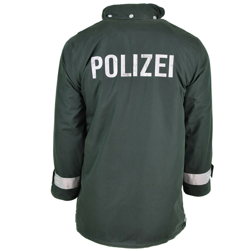 Äkta tysk polisjacka Goretex Green Waterproof BGS Parka Border Guard