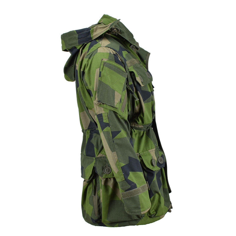 Tacgear Brand Military Style Ripstop Commando Smock Jacket Splinter Camo Fullzip