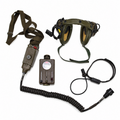 Original brittisk militär Amplivox Aviation Communications Headset Set Vintage