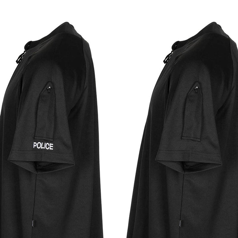 Äkta brittisk funktionell polis t-shirt andningsbara aktivkläder svart skjorta ny