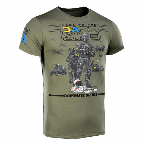 M-tac militär stil klassisk t-shirt kort ärm underkläder ukrainsk flagga oliv