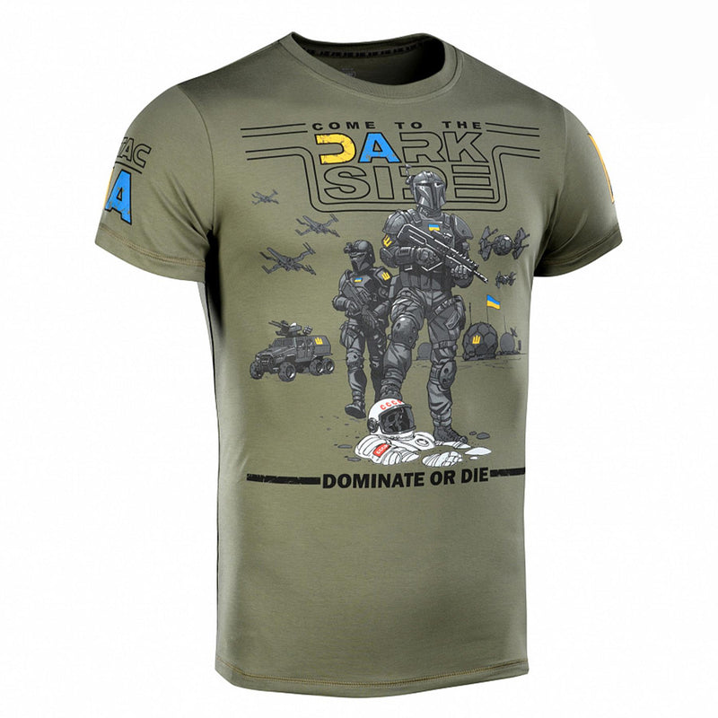 M-tac militär stil klassisk t-shirt kort ärm underkläder ukrainsk flagga oliv