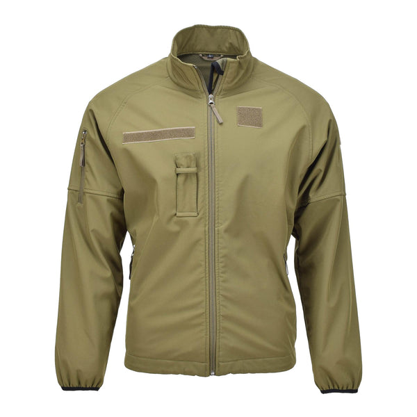 Original Dutch Military Soft Shell Jacket dragkedja fickfickor ventilerade armhålor oliv