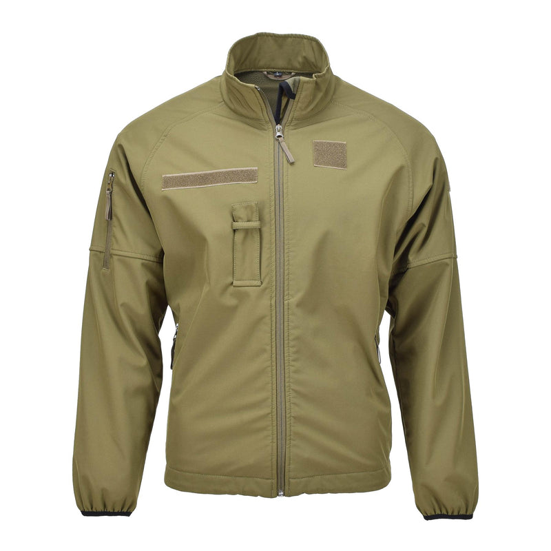 Original Dutch Military Soft Shell Jacket dragkedja fickfickor ventilerade armhålor oliv