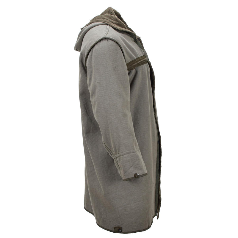 Original tyska militären Long Parka faux päls foder Thermal Hooded Army Olive
