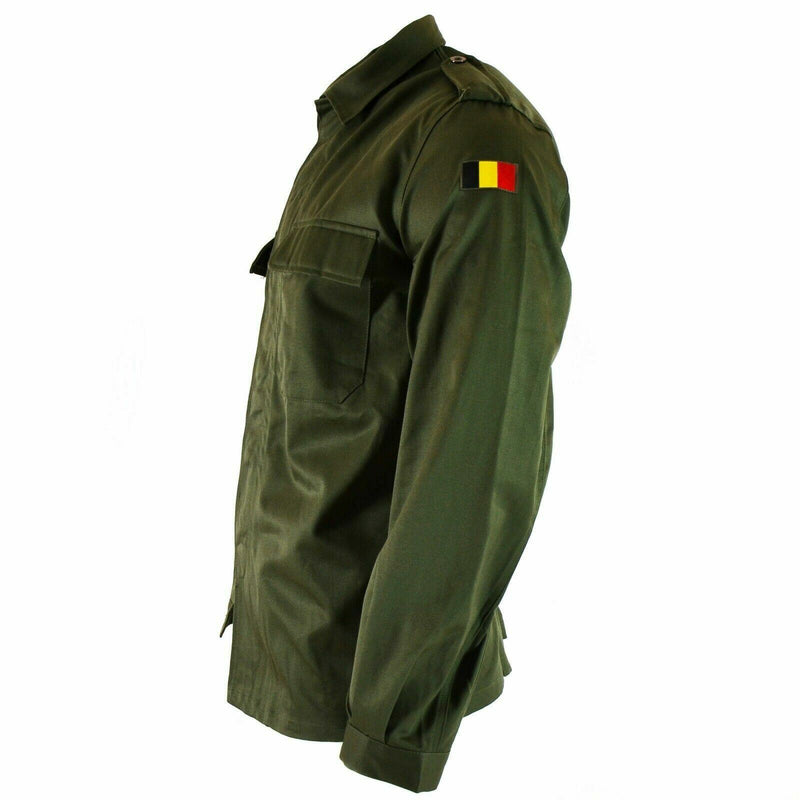 Äkta belgisk arméfältjacka militär bdu olivskjorta militär strid ny