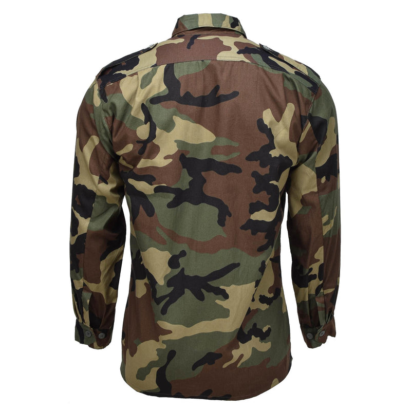 Original kroatiska militära utgåva skjorta bomull bdu skog camo armé överskott ny