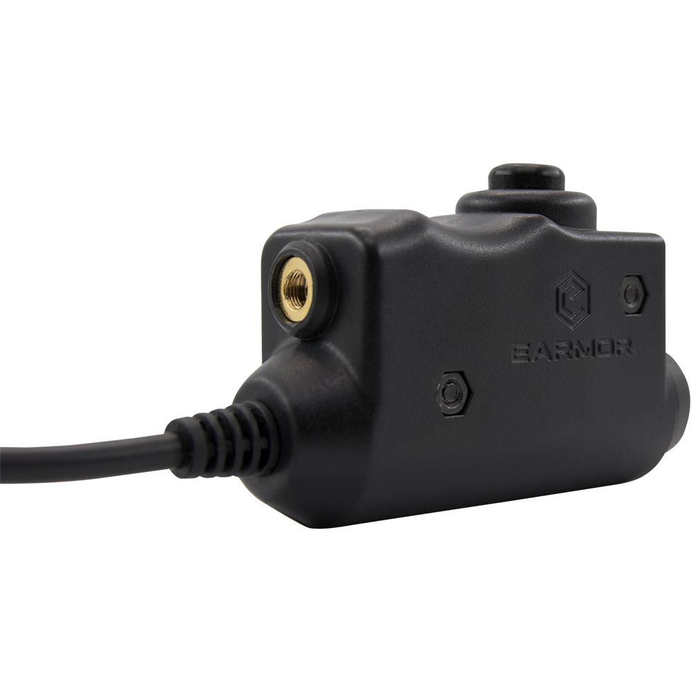 Earmor PTT Adapter Motorola 1-Pin Radio Headset Wired Tactical Black