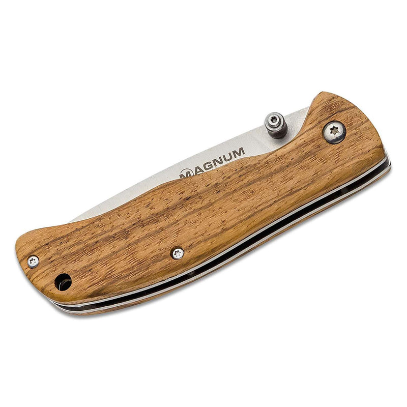BOKER Backpacker pocket knife uncoated stainless steel wood handle