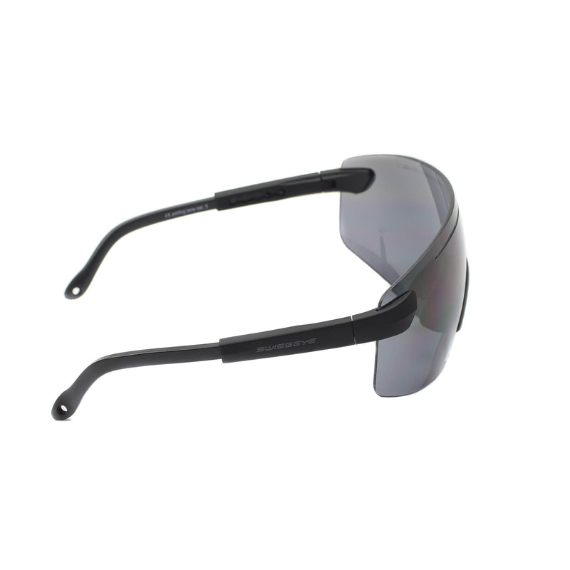 Swiss Eye Shooting Eye Protection Glass Wide Anti-Fog Black Lens UV400 Goggles