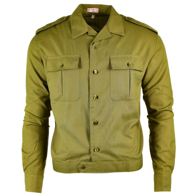 Äkta ungerska arméskjorta Khaki Officer Military Long Sleeve New