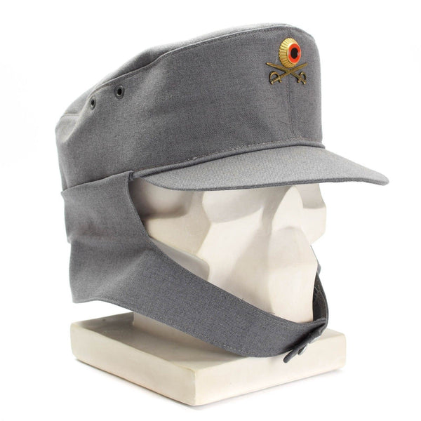 Original tyska armén Military Mountain Cap Gebirgsjäger Gray med blommamärke