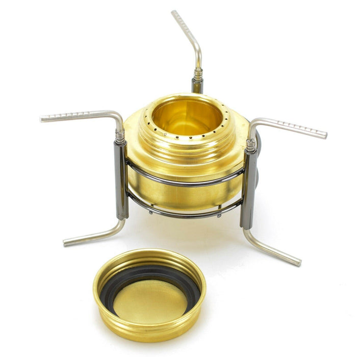 Spirit brännare camping lock Kockställ mässing mess kit sprit spis stativ spis - GoMilitar