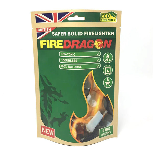 BCB FIREDRAGON SOLID FUEL Blocks Backpacking Camping Fuel 6 Pieces Firestarter