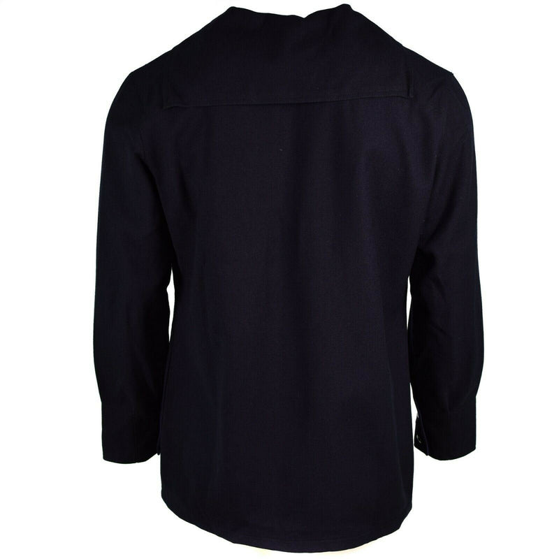 Original German Army Navy Middy Shirt Long Sleeves Blue Naval Military Sailors