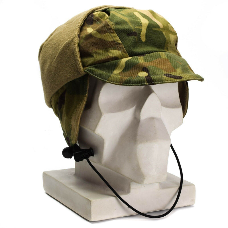 Äkta brittisk armé mtp camo vattentät gore tex cap fodrad kall väderhatt ny