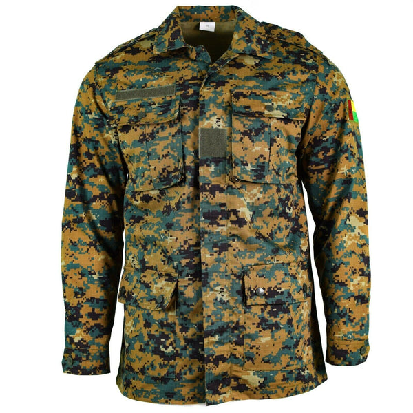 Äkta Guinee Bissau Army Jacket Ripstop Digital Savana Camo Military Issue New