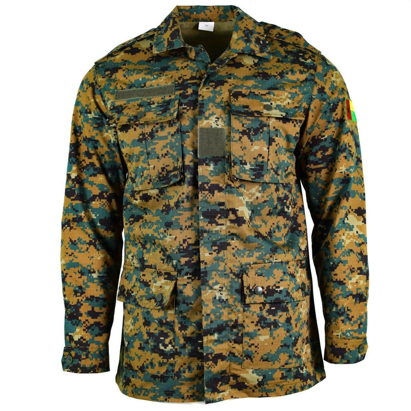 Äkta Guinee Bissau Army Jacket Ripstop Digital Savana Camo Military Issue New