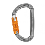 PETZL Am'D TRIACT-LOCK Aluminium Karbinhake Klätterautomatiklås Grå 27kN