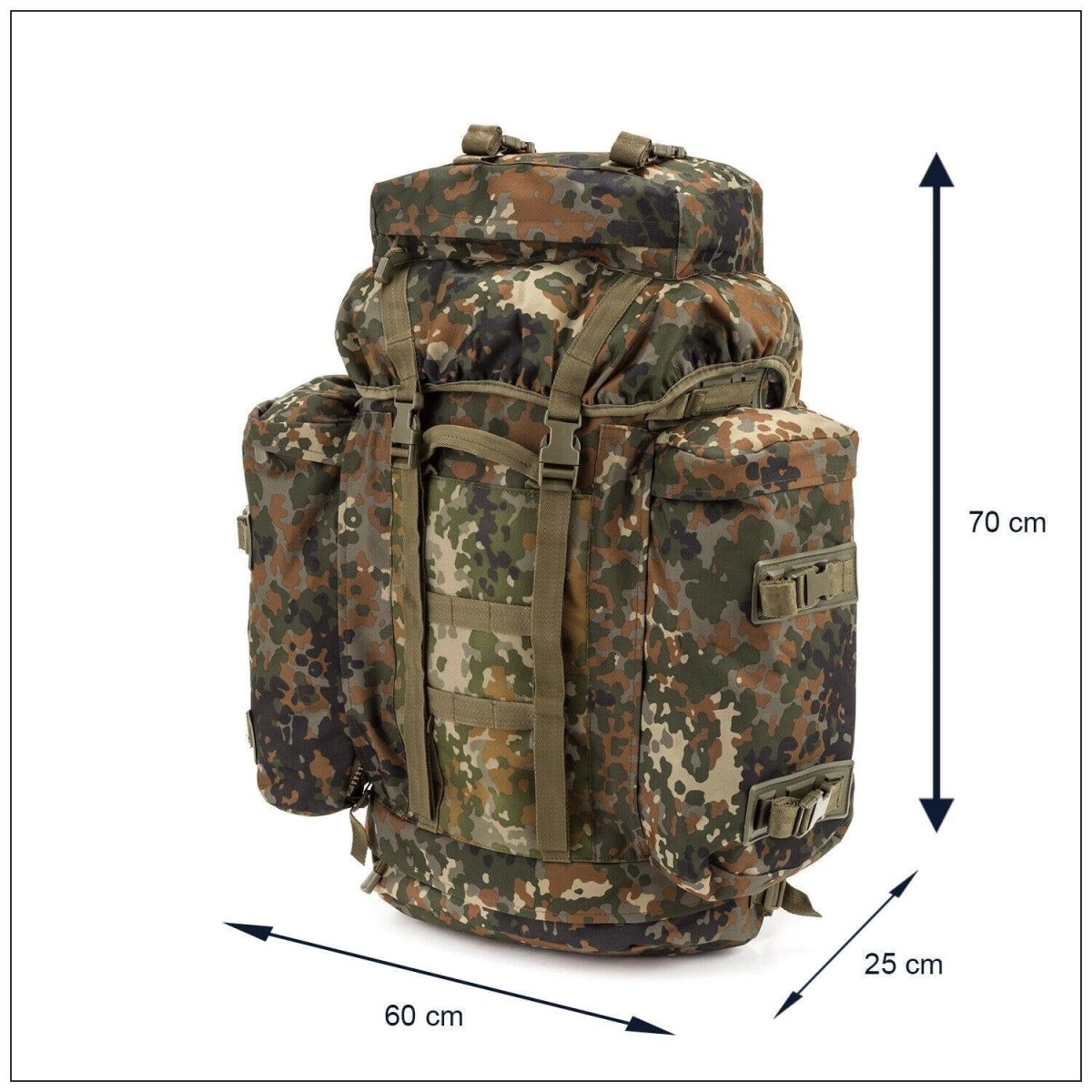 A.Blochl BW Mountain Trekking Rucksack Camping Stor ryggsäck Flecktarn Camouflage