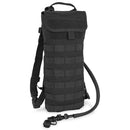 Black A.Blochl TF1 3-liter hydration pack with MOLLE attachments and changeable drinking tube for hiking and trekking