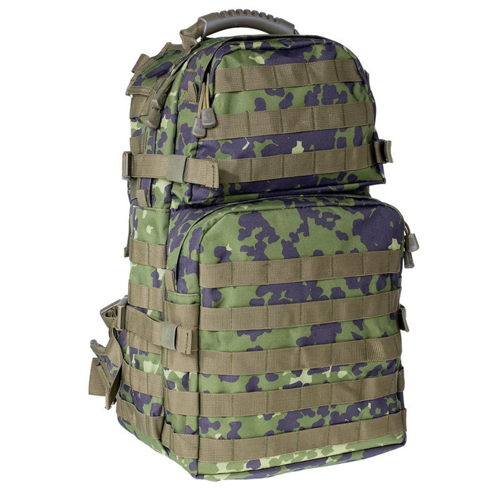 A.Blochl stor 40L U.S. Assault-ryggsäck i M84-kamouflage med Molle-öglor och vadderade remmar för taktisk användning