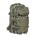 A.Blochl assault tactical hiking daypack in M84 Danish camouflage with 30L capacity, padded straps, and MOLLE loops.