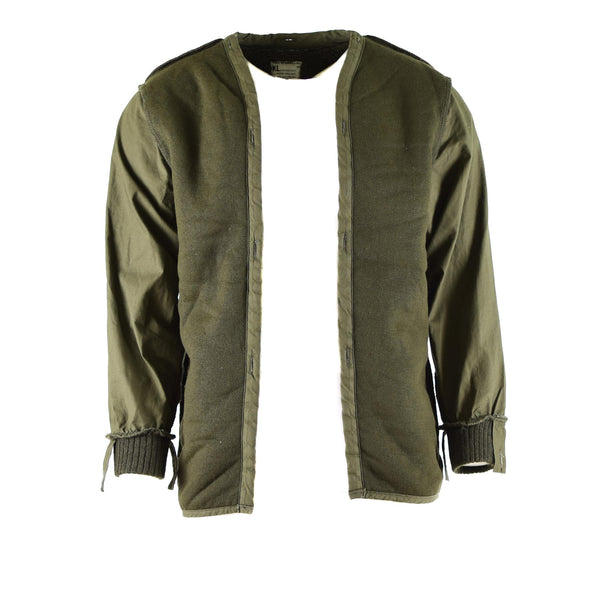 Äkta holländska armé oliv od parka foder strid militär foderjacka modakryl