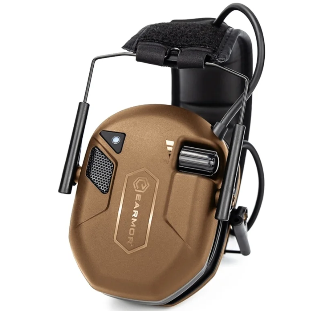 EARMOR M300T Elektroniskt hörselskydd Bluetooth 22dB NRR Coyote Brown