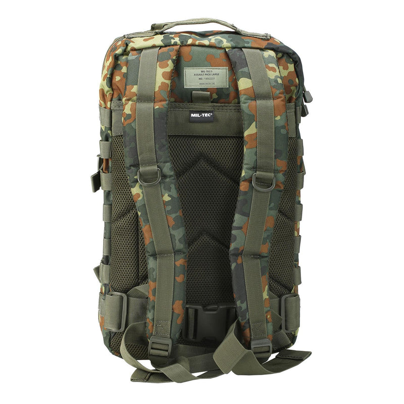 Mil-Tec U.S. Assault Trekking Ruckssack Stor 36L ryggsäck Flecktarn Daypack Väska