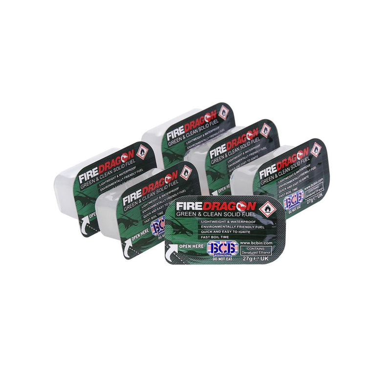 BCB FIREDRAGON SOLID FUEL Blocks Backpacking Camping Fuel 6 Pieces Firestarter